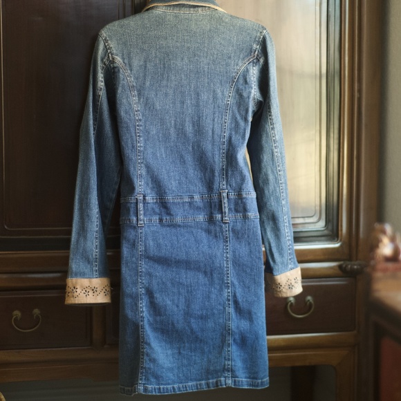 Rare Girl's Y2K Just in Blues Denim Dress Coat 14/16 - Picture 6 of 10